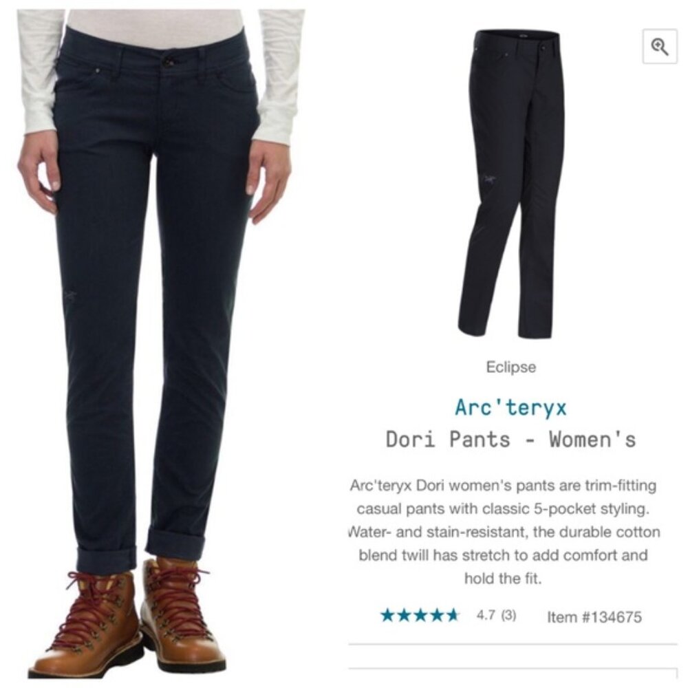 Arc'teryx Blue Dori Pants Women's Size 10 Stretch Outdoors Gorpcore Hiking - Picture 12 of 12